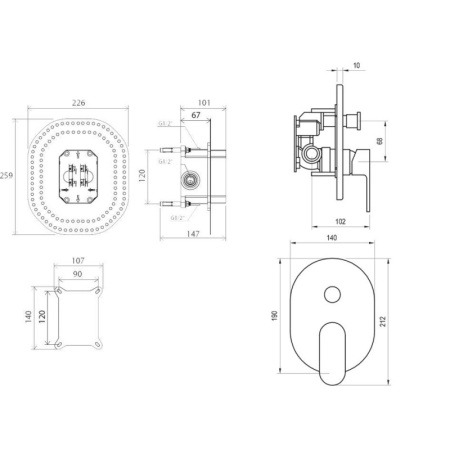 смеситель для ванны с душем ravak chrome cr 065.00 x070056