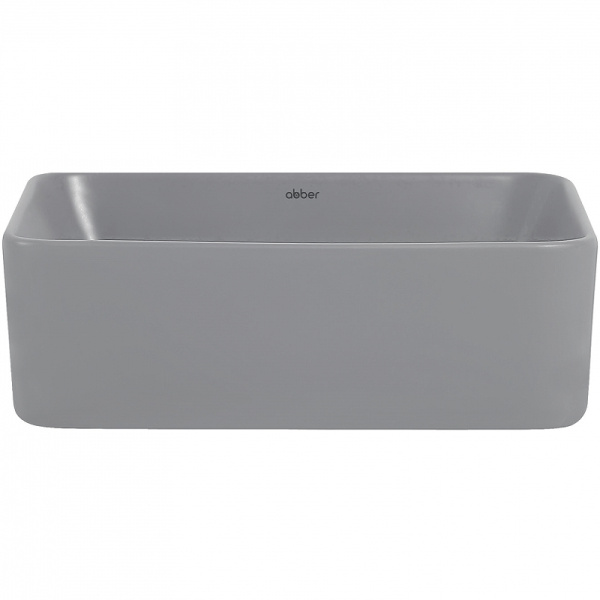 раковина 40.5x30 см abber rechteck ac2213mg, цвет серый матовый