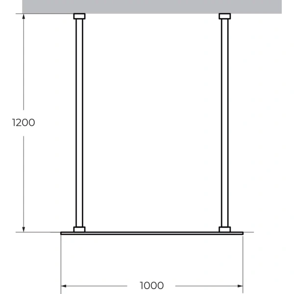 душевая перегородка cezares liberta liberta-l-2-100-120-c-cr 100 см, профиль хром, стекло прозрачное