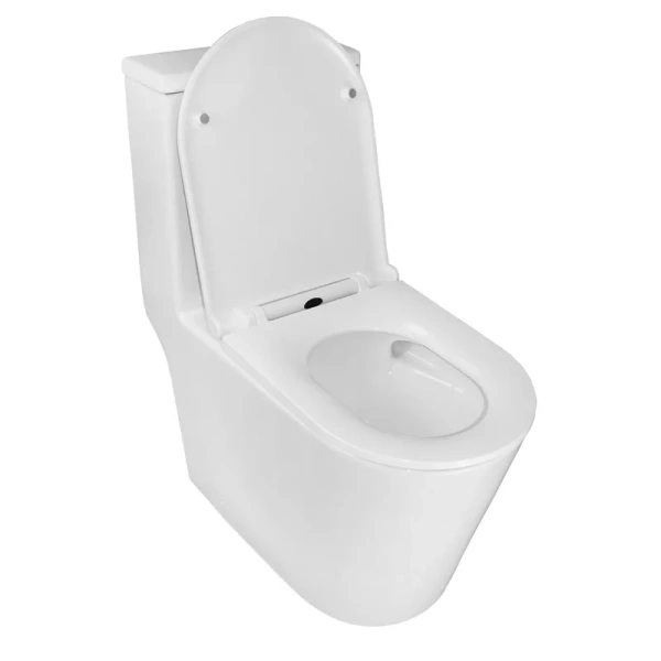 унитаз моноблок azario scala az-8101 напольный, безободковый, слив "торнадо", с сиденьем микролифт, 69x36.7x79 см, белый