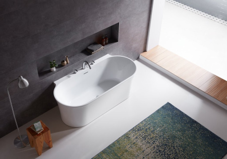 Акриловая ванна BelBagno BB409-1700-800-W/NM 170x80 см, цвет белая матовая внутри, черная матовая снаружи