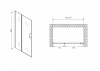 душевая дверь abber sonnenstrand 120 ag04120bs профиль черный, стекло прозрачное