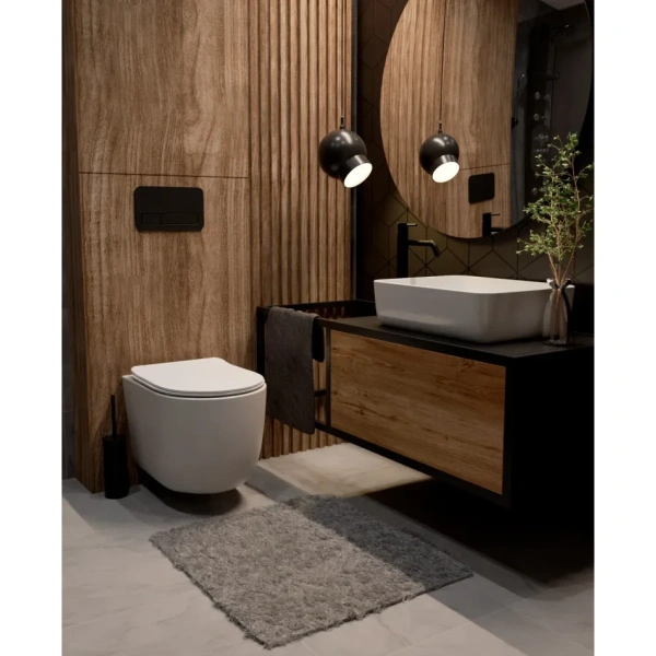 смеситель для раковины aquame siena aqm6214mb без донного клапана, черный матовый