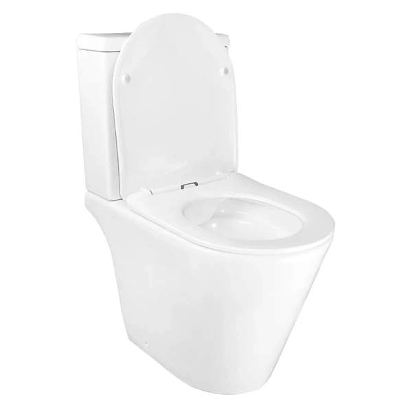 унитаз компакт azario flin az-1363c напольный, безободковый, с бачком и сиденьем микролифт, 59х36.5х79 см, белый