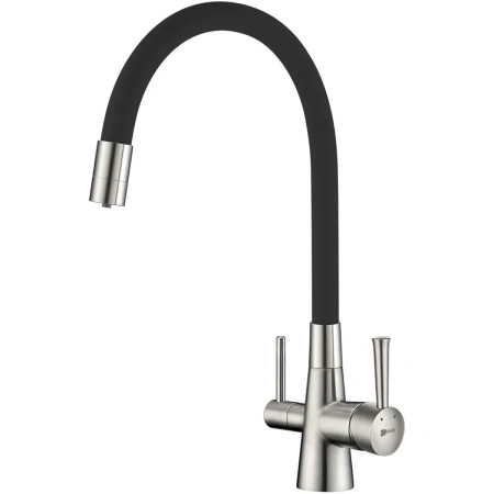 Смеситель для кухни Lemark Comfort LM3075BN-Black Хром Черный