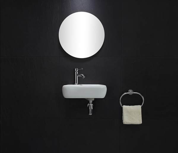 раковина ceramalux 9275r подвесная, 45x28 см, белая