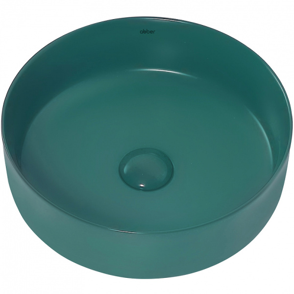 раковина 36x36 см abber bequem ac2108mbg, цвет темно-зеленый матовый