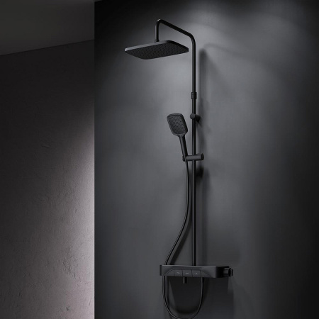 душевая система am.pm func f078f322 с термостатом, черный матовый