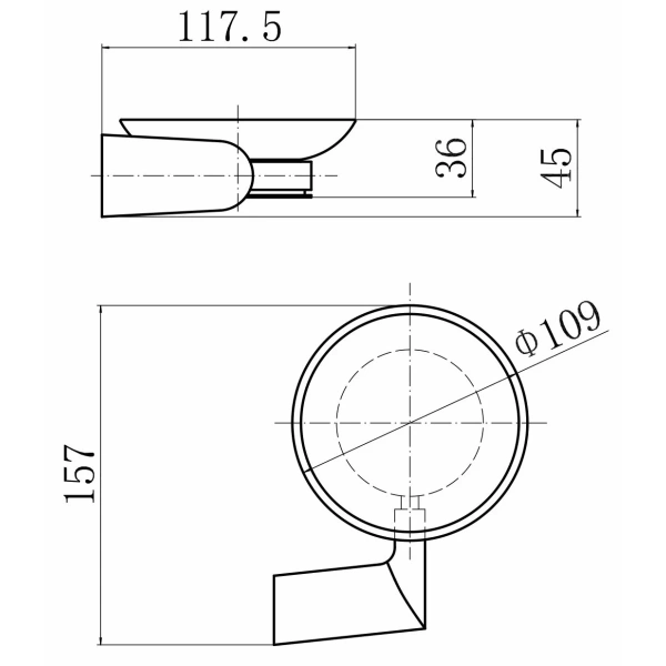 Мыльница Fashun A1802-7 черная