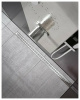 душевой лоток ravak zebra oz 105 x01393 с решеткой, хром