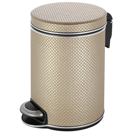 Ведро для мусора Geralis V-RBH-B темное цвет хром, 5 л