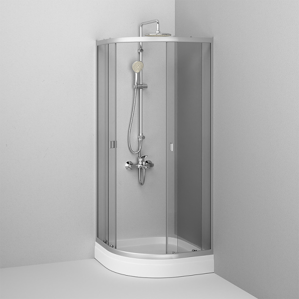 душевой уголок am.pm x-joy twin slide 80×80 w88g-205-080mt64 профиль хром матовый, стекло прозрачное