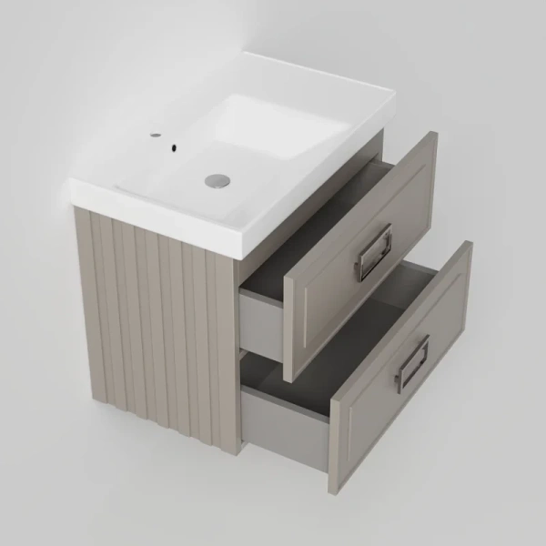 тумба под раковину la fenice cubo twin fnc-01-cub-c-80-2 77,6 см, подвесная, бежевый матовый