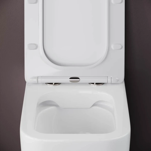 унитаз приставной ceramicanova cubic rimless cn1809 с микролифтом, безободковый