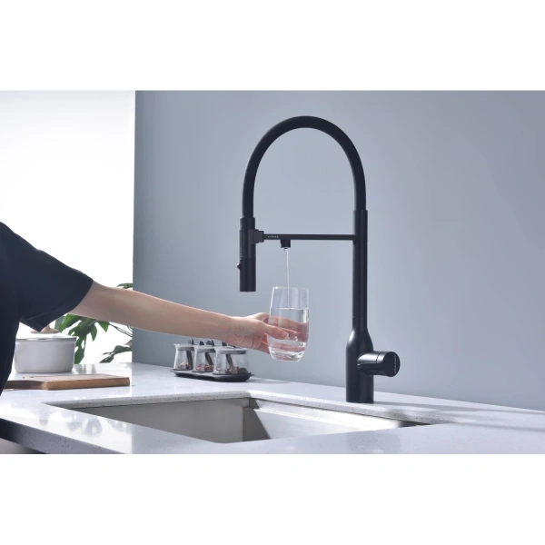 смеситель для кухни paulmark magneto one ma213188-an, с гибким изливом, цвет антрацит