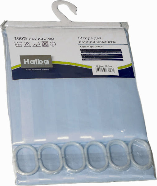 Штора для ванны Haiba HB74003 цвет синий Штора для ванны Haiba HB74003 цвет синий