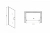 душевая дверь abber sonnenstrand 60 ag04060 профиль хром, стекло прозрачное