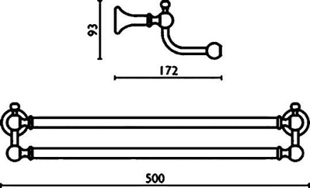 полотенцедержатель bagno & associati regency re21692 br
