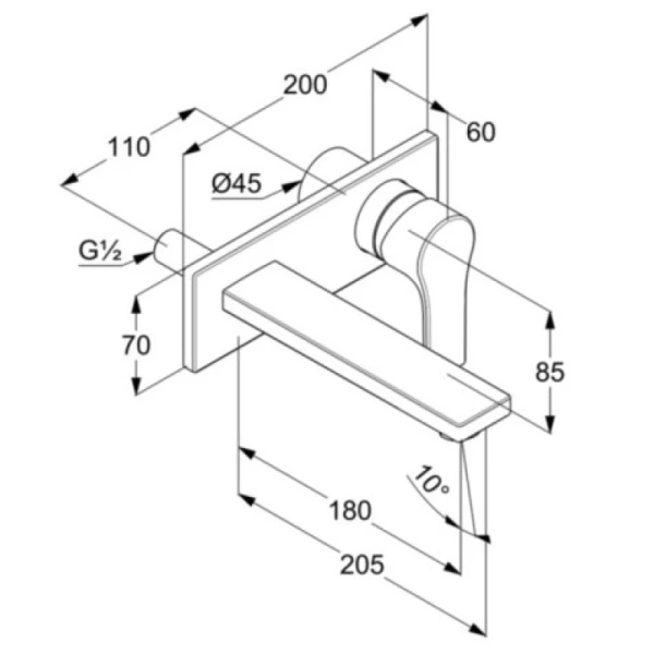 смеситель для раковины kludi zenta sl 482470565