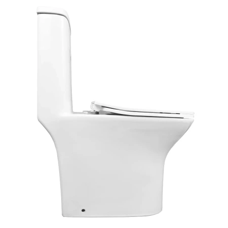 унитаз моноблок azario sente az-8614 напольный, безободковый, горизонтальный слив, с сиденьем микролифт, 66.5x37.5x78.5 см, белый