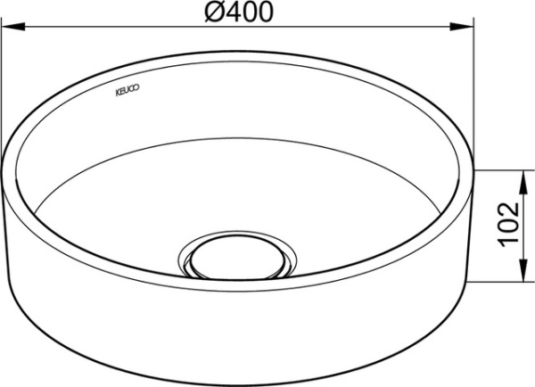 раковина накладная 40 см keuco stageline 32880 310400 белый