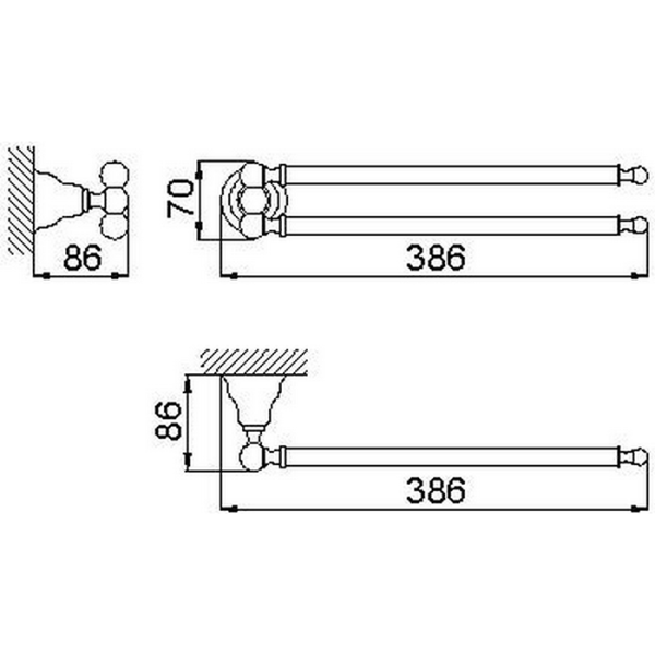 Полотенцедержатель Huber Croisette 4016.01H.DO