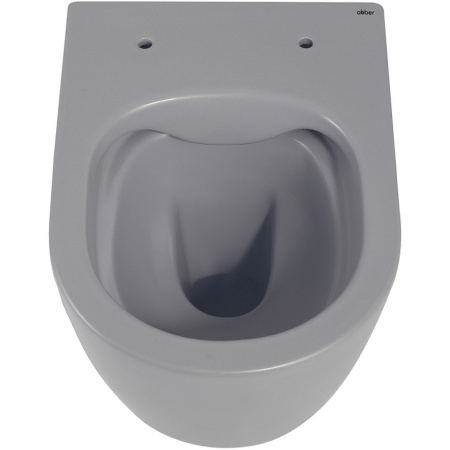 унитаз abber bequem ac1104mg подвесной, с сиденьем микролифт, цвет серый матовый