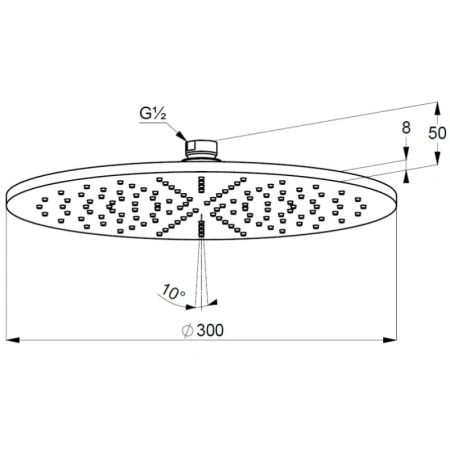 душевой комплект kludi bozz 38658n076 300 мм, со смесителем, золотой матовый