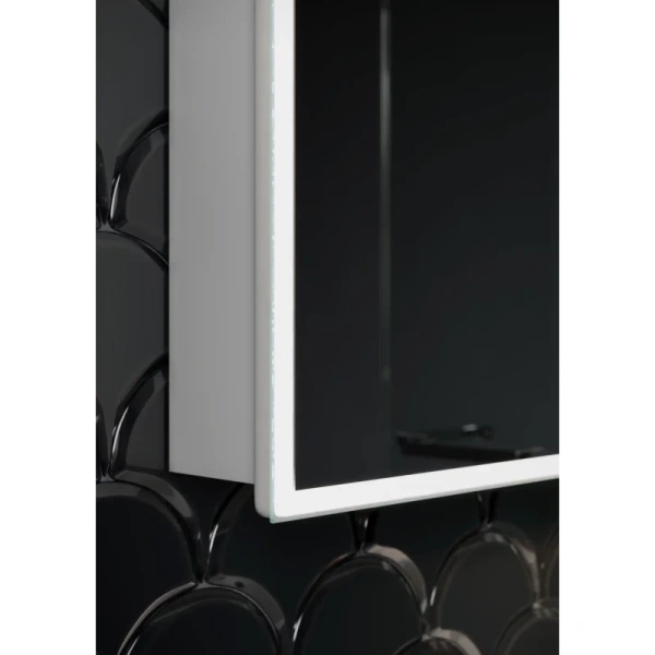 зеркальный шкаф sancos cube 600х140х800 с подсветкой, арт.cu600