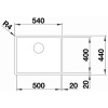 кухонная мойка blanco zerox 500-u infino темная сталь 526243