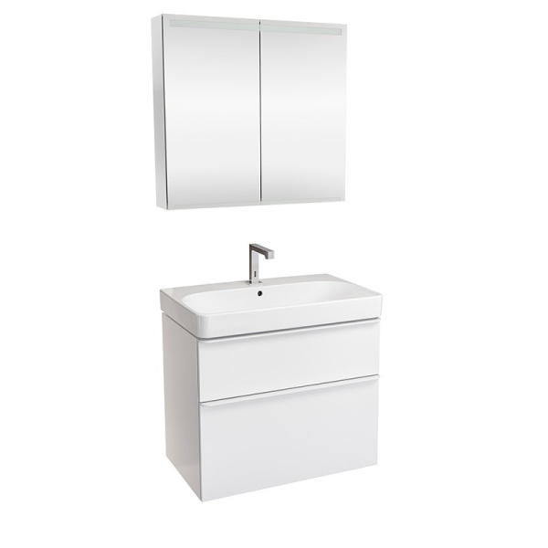 комплект мебели для ванной geberit smyle 529.353.00.7 75 см цвет белый