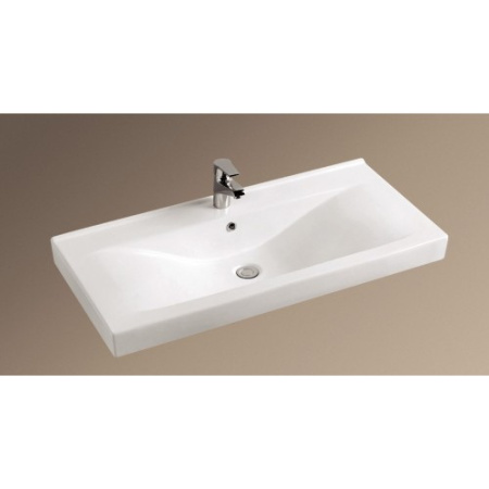 Раковина полувстраиваемая WeltWasser Deilbach 7508 100 см, 10000005577, белая