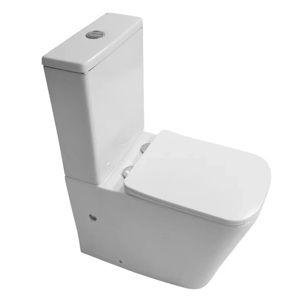 унитаз компакт azario indor az-t004b-r напольный, безободковый, с бачком и сиденьем микролифт, 63х36х82 см, белый