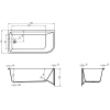 ванна акриловая угловая belbagno bb712-1500-730-l