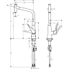 смеситель для кухни 320 с выдвижным изливом hansgrohe metris select m71 14884800, сталь