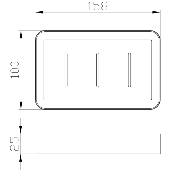 Мыльница Wonzon & Woghand Lotte WW-8324 хром
