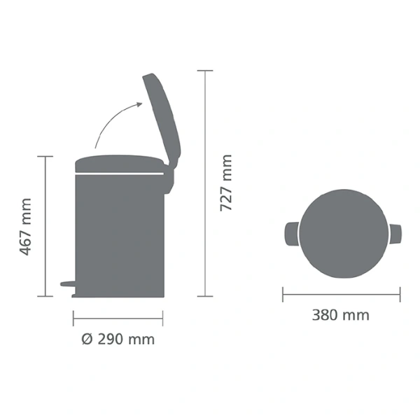Мусорное ведро Brabantia NewIcon 114069