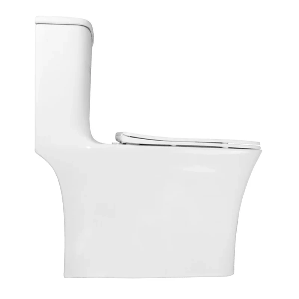 унитаз моноблок azario gressa az-1111 напольный, безободковый, горизонтальный слив, с сиденьем микролифт, 70.5x37x76 см, белый