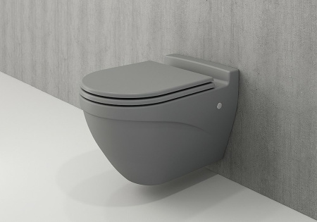 унитаз подвесной bocchi taormina arch 1012-006-0129 серый матовый без сиденья