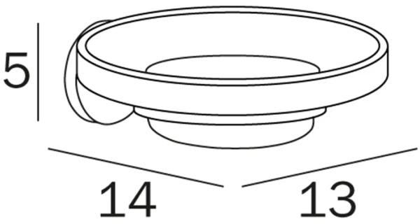 Мыльница Inda One A24110NE03 черный матовый