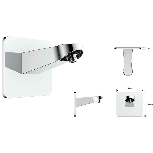 верхний душ vincea inspire vshd-3i3cmb черный матовый