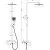 душевая система wonzon & woghand stick ww-88739017-bg 300 мм, со смесителем, золотой матовый