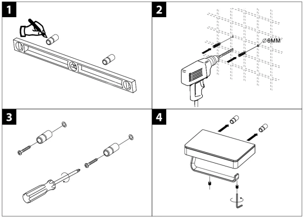 Держатель туалетной бумаги Lemark Glass line 9722030 черный