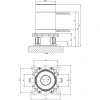 внутренняя часть gessi 46189#031 для напольного смесителя для ванны с душевой лейкой цвет хром