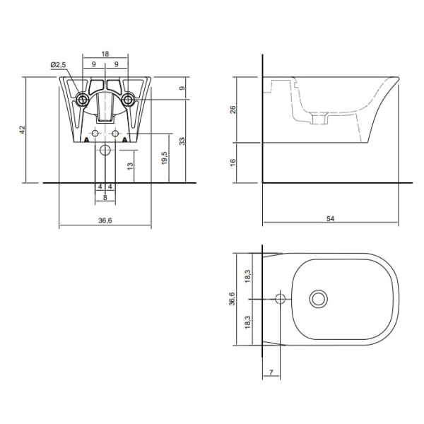 биде подвесное antonio lupi cabo cabo4 белое матовое