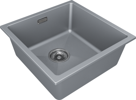 кухонная мойка 455 мм paulmark lumi 45uni lu45-grm, it-granit, цвет серый металлик кухонная мойка 455 мм paulmark lumi 45uni lu45-grm, it-granit, цвет серый металлик