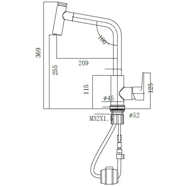 смеситель для кухни bien be25034106