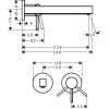 смеситель hansgrohe finoris 76050670 для раковины с выпуском, с изливом 22.8 см, матовый черный