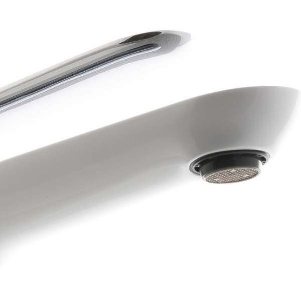 смеситель для раковины lemark melange lm4906cw белый хром