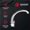смеситель для кухни agger retro-x a1700200 хром